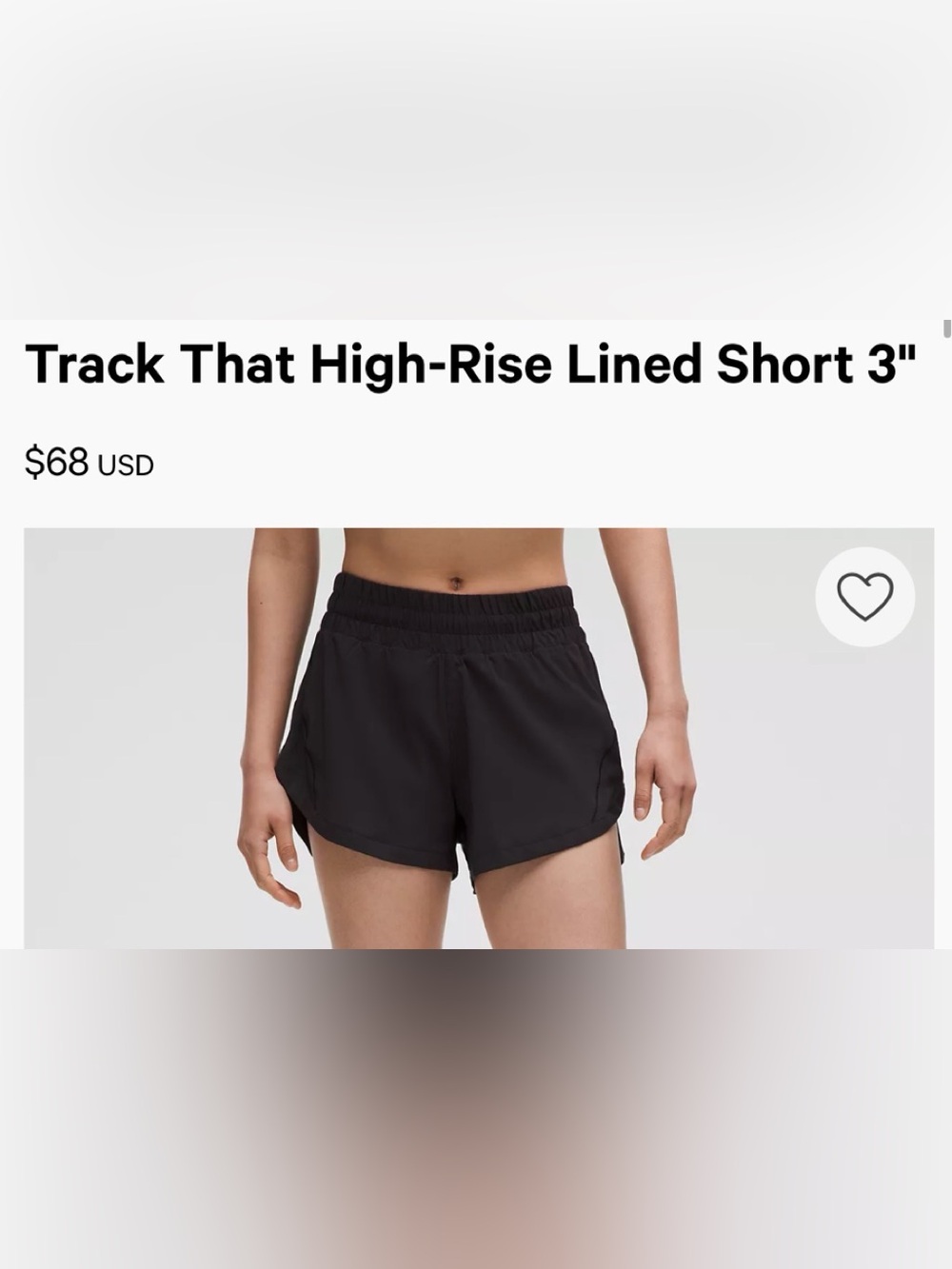 lululemon athletica Black Womens shorts
